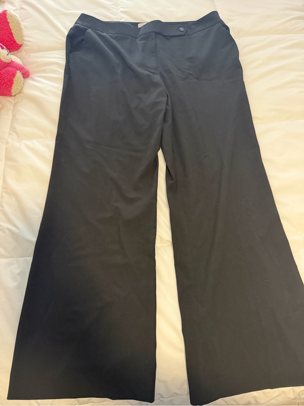 Calvin Klein Black Wide-Leg Pull-On Pants